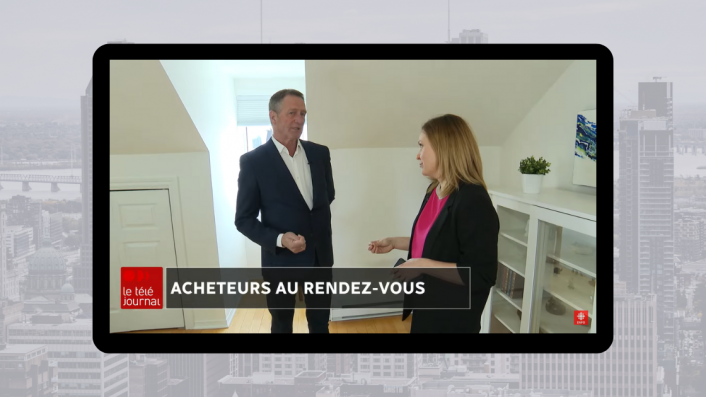 Pierre Viens, courtier immobilier, en entrevue à Radio-Canada pour parler du nombre croissant d'acheteurs sur le marché.